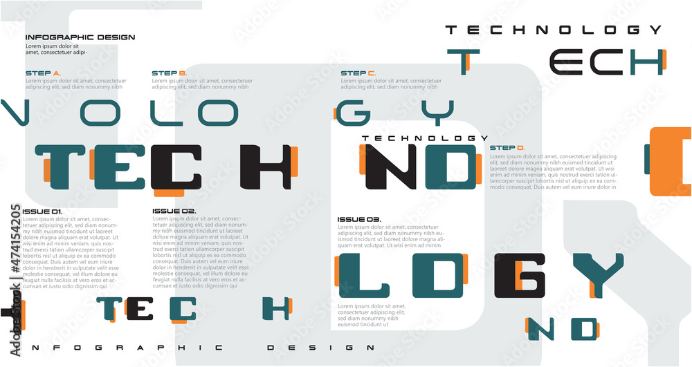Abstract technology background with icons stock illustration
Technology, Infographic, Connection, Typographies - Infographic