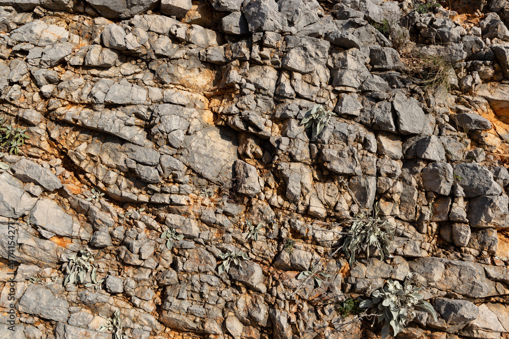 Fototapeta premium Natural stone background. Mountain texture.
