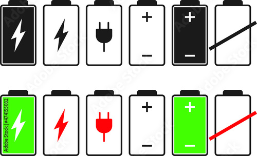 Battery charge indicator icon. Vector illustration. on white background