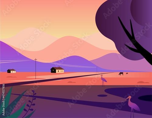 sunset in the desert © Sergey