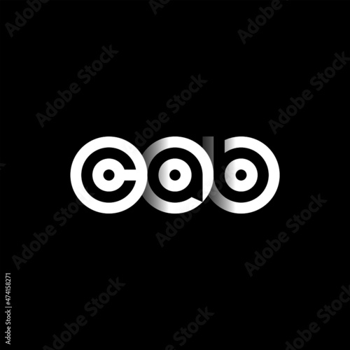 CAB Letter Initial Logo Design Template Vector Illustration