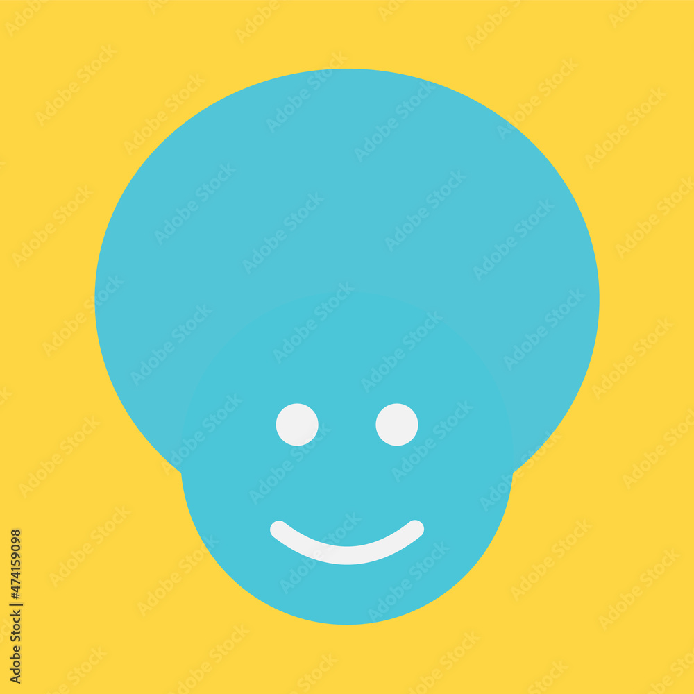 Smiley Afro Icon Vector Smiley Afro Icon Vector