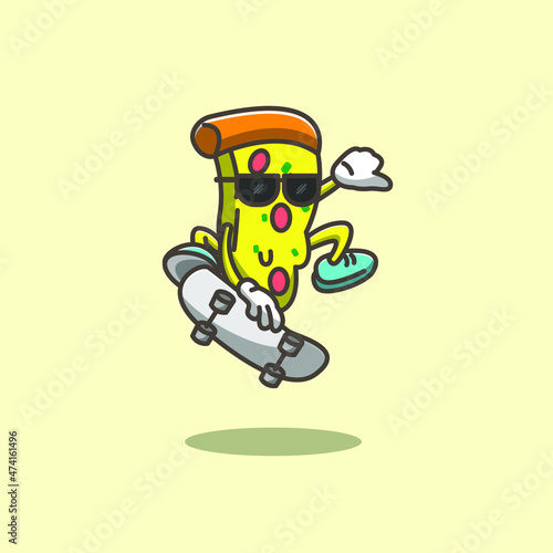 pizza skateboarding