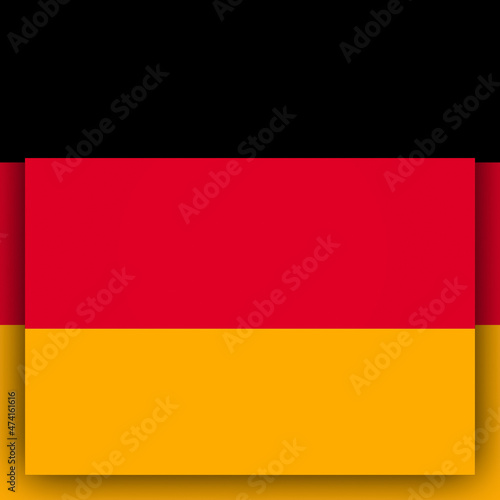 Quadratischer 3d-Button in den Deutschland-Farben schwarz  rot  gold