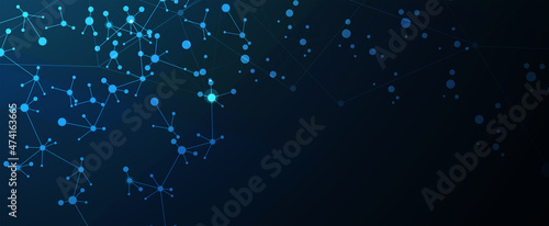 Neural network concept. Connected cells with links. High technology process. Abstract background