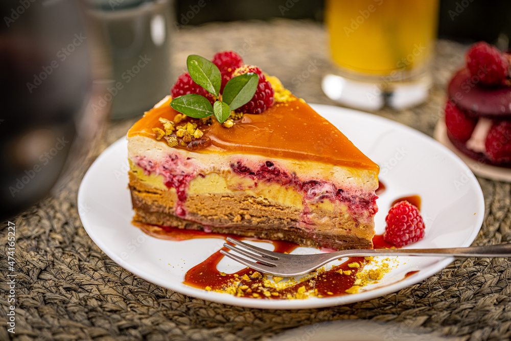 Piece of layered cake