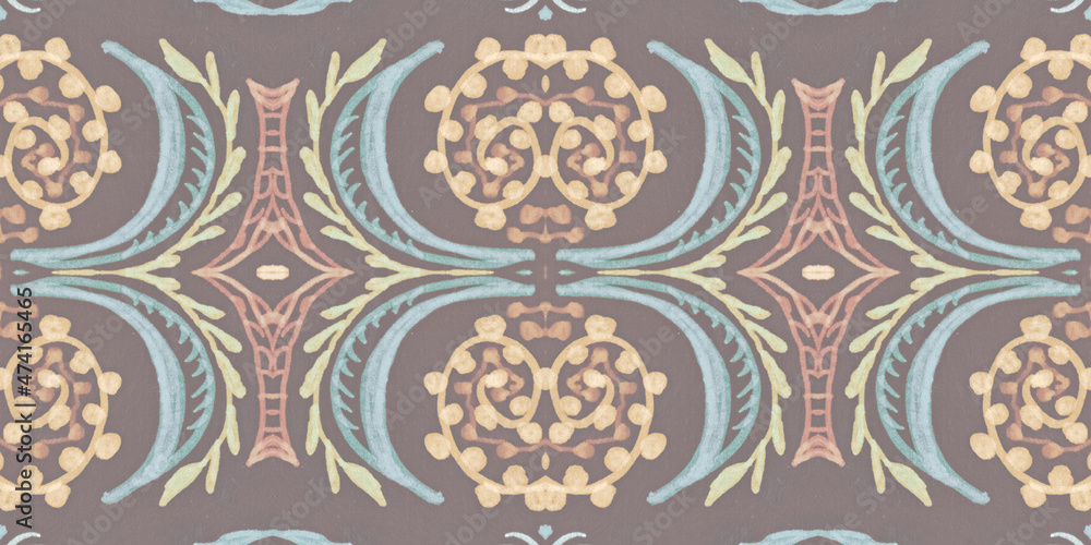 Baroque pattern. Royal damask texture. Art rococo style decor.