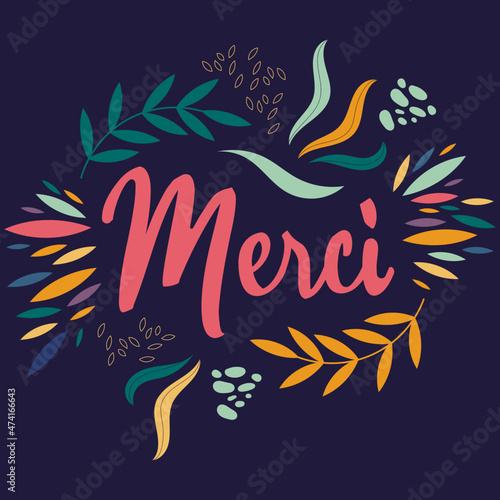 MERCI - ILLUSTRATIONS - MOTIFS FLEURIS