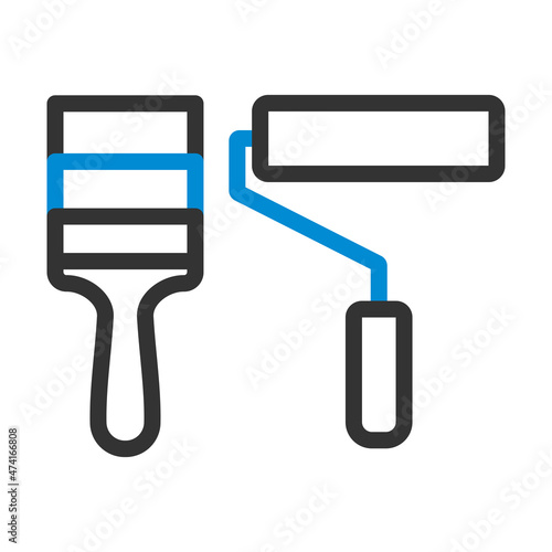Icon Of Construction Paint Brushes