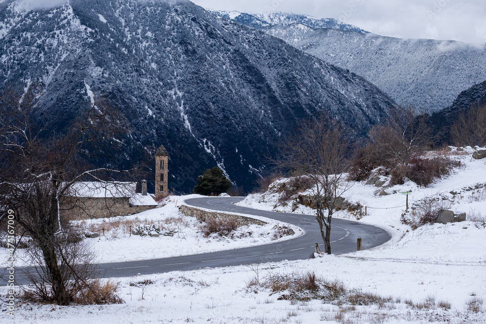 Winter in Andorra Pyrenees