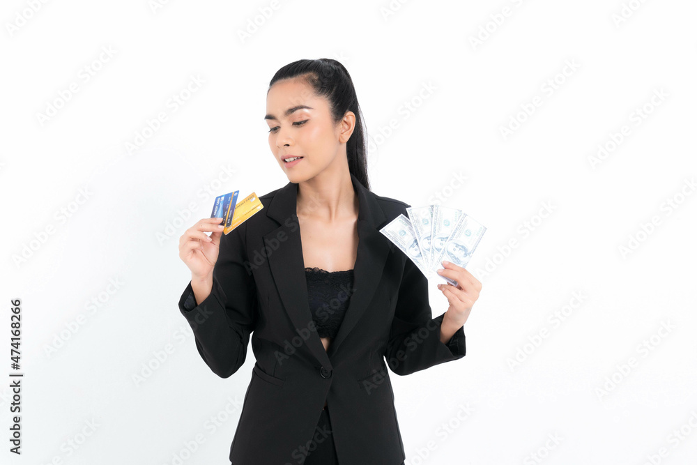 Portrait businesswoman on white background. Portrait businesswoman on white background.