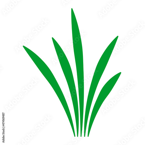 Icon green grass bush sign of spring oud for animals stock illustration