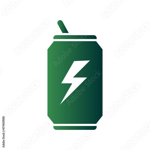Energy Drink Glyph Gradient Vector Icon Design