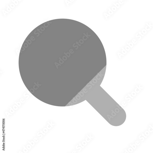 Table Tenis Flat Grayscale Vector Icon Design