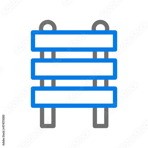  Fence Line Blue Vector Icon Design