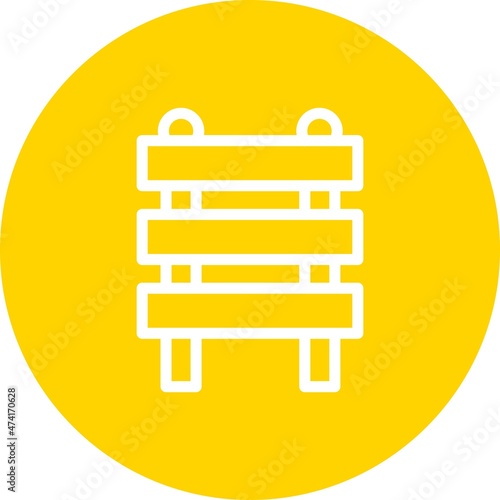 Fence Line circle Vector Icon Design