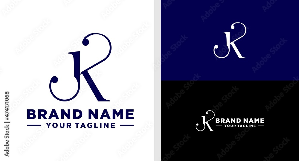 JK LOGO MONOGRAM LUXURIOUS ELEGANT EDITABLE JK LOGO MONOGRAM LUXURIOUS ELEGANT EDITABLE