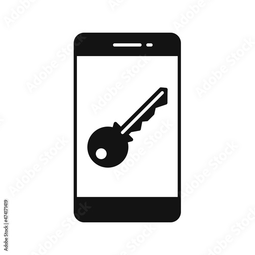 Smartphone protection icon flat design vector