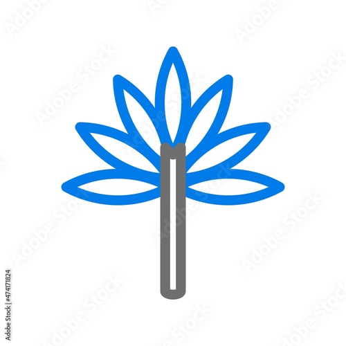 Cannabis Line Blue Vector Icon Design