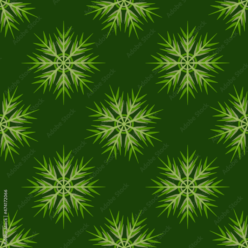 A seamless pattern on a square background is snowflakes. Design element A seamless pattern on a square background is snowflakes. Design element