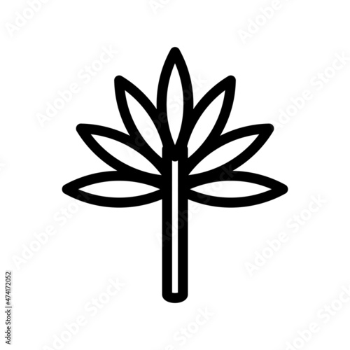 Cannabis Line Vector Icon Design