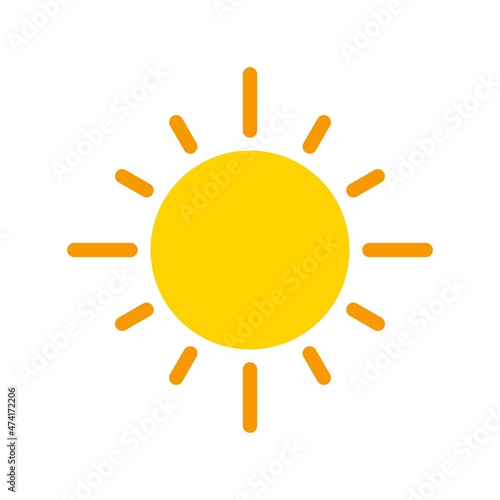 Sun Flat Vector Icon Design