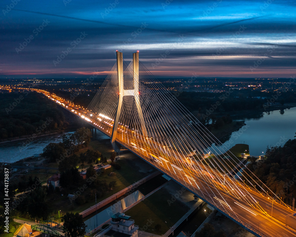 Obraz na płótnie Most Rędziński, Wrocław, Dolnośląskie, Polska, Poland w salonie