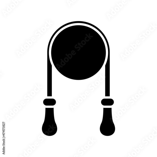 Skipping Rope Glyph Vector Icon Design
