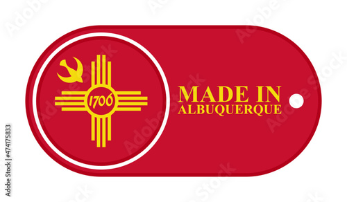 icon made in albuquerque, isolated on white background	