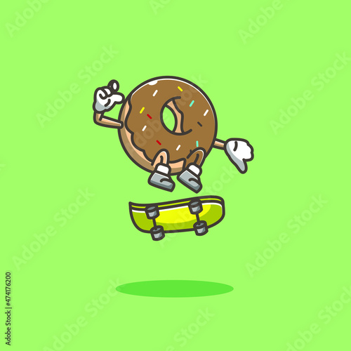 Skateboarding donuts