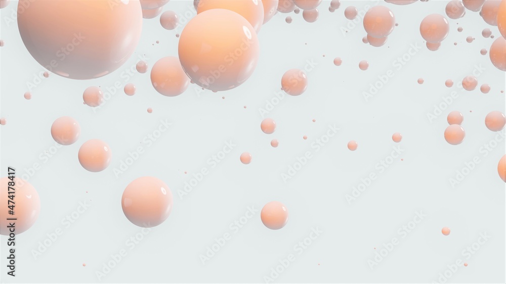 Artificial intelligence 3d render background. Abstract geometric figures template for tech company, business, covers, banners, media, illustrations. White glossy cubes with warm lights