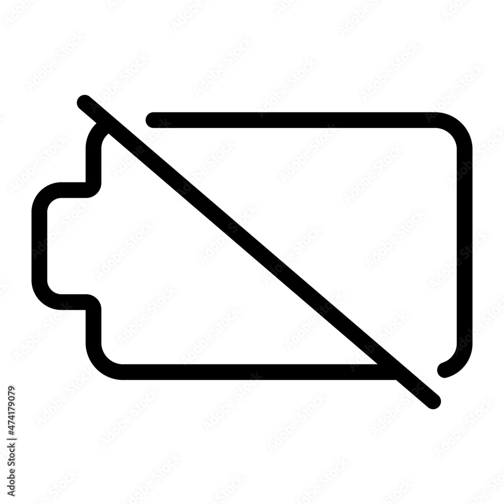 low battery line icon low battery line icon