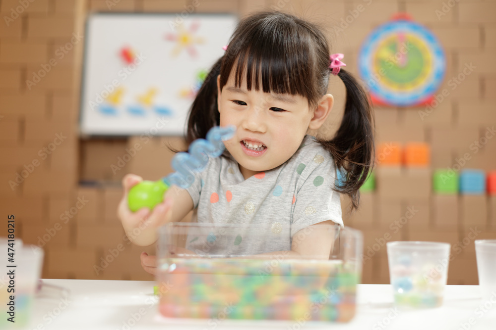 young girl play science experiments and fine motor skill for homeschooling young girl play science experiments and fine motor skill for homeschooling