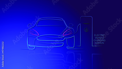 Modern design of background, banner, business card, cover for environmentally friendly modes of transport. Environmental protection concept. Future sources of renewable energy.