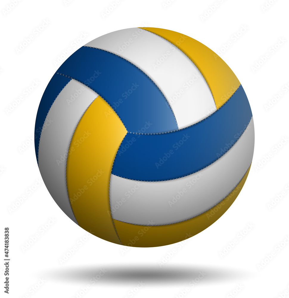 Realistic sport ball for volleyball with on white background. Team sports. Isolated vector Realistic sport ball for volleyball with on white background. Team sports. Isolated vector