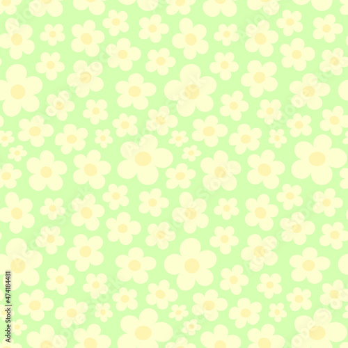 Vector seamless pattern. Ornament with flowers. Design print for textile, fabric, wallpaper, background.