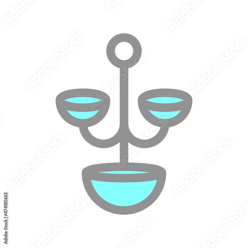  Chandelier Line Filled Light Vector Icon Design