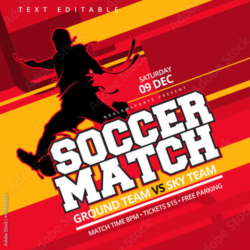 soccer football match flyer template