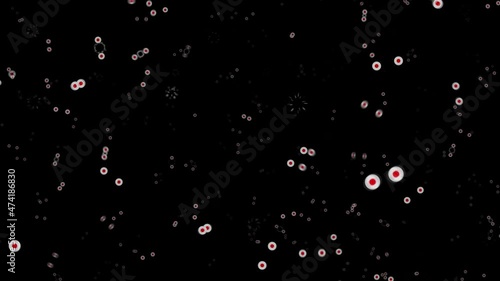 (+ Green Screen) Virtual particles popping into existence and annihilating each other. Quantum fluctuation excitation in empty space