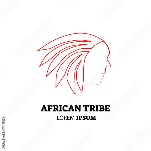 Logo template with African tribe concept for your icon company