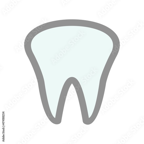 Tooth Filled Light Vector Icon Design