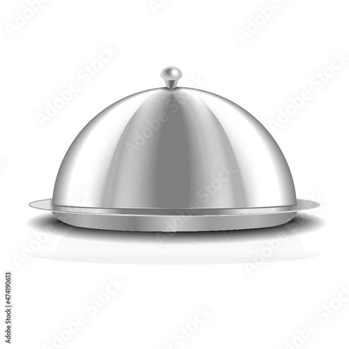 3d restaurant cloche isolated on a white background