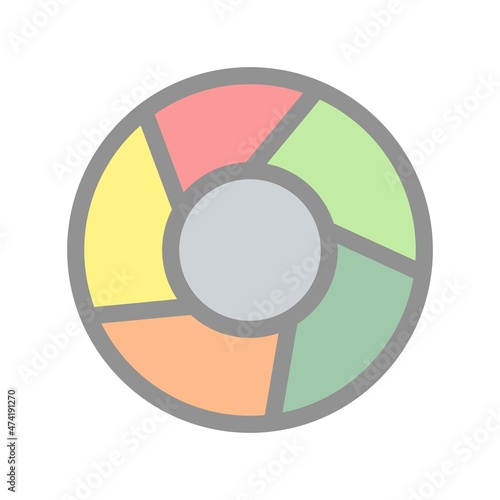 Diaphragm Filled Light Vector Icon Design