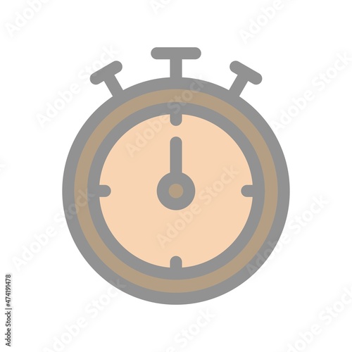 Chronometer Filled Light Vector Icon Design