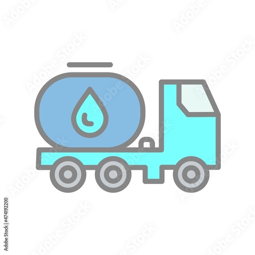 Fuel Tank Filled Light Vector Icon Design