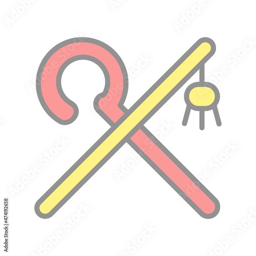 Crook  Filled Light Vector Icon Design