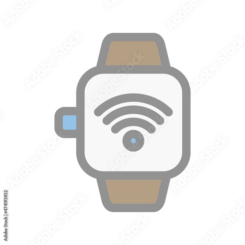 Smartwatch Filled Light Vector Icon Design