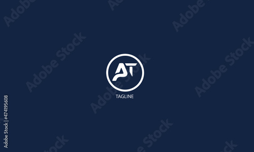 AT is classic design logo with blue background.