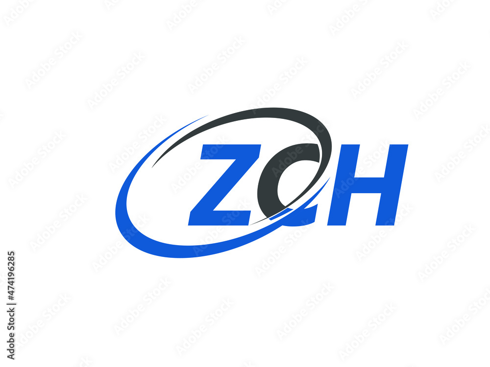 ZCH letter creative modern elegant swoosh logo design ZCH letter creative modern elegant swoosh logo design