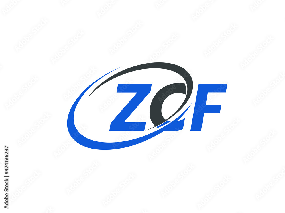 ZCF letter creative modern elegant swoosh logo design ZCF letter creative modern elegant swoosh logo design